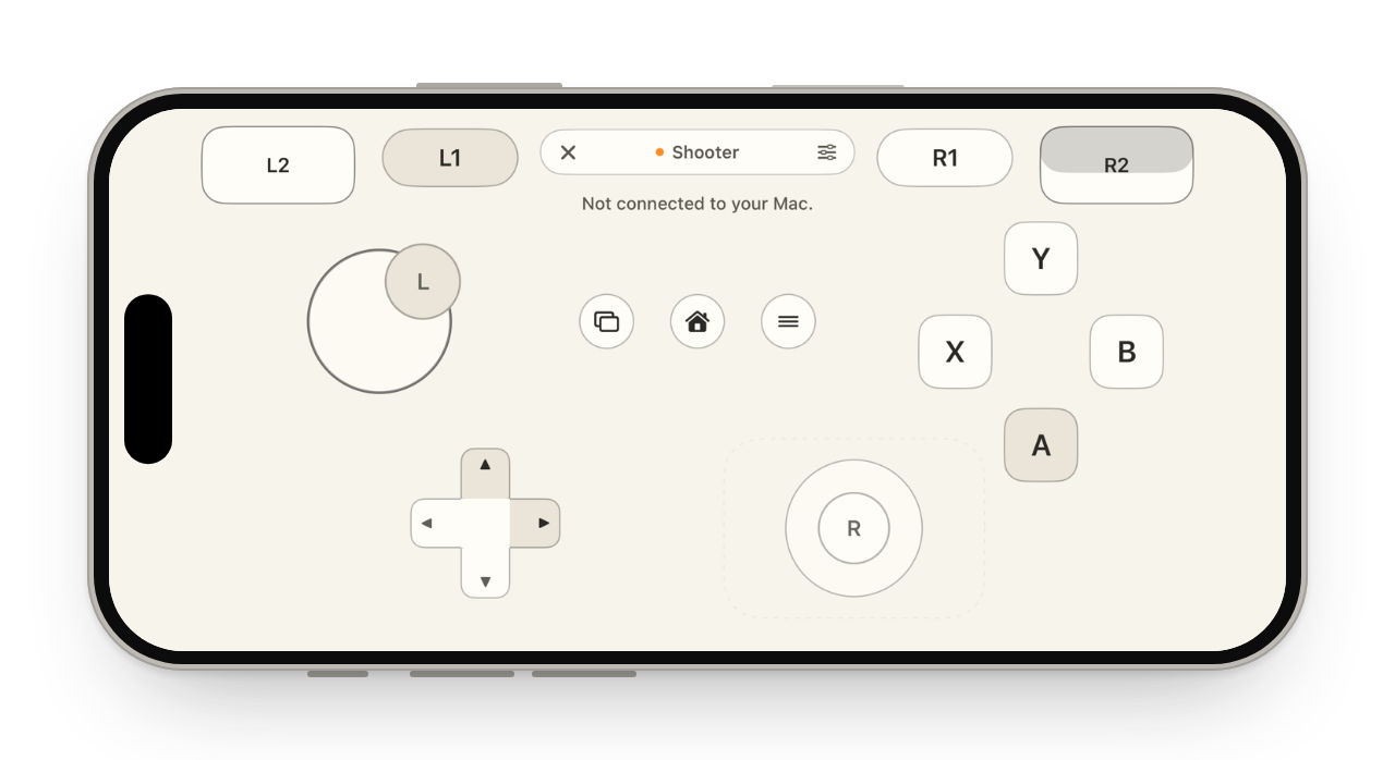 The Paper skin in Game: soft rounded buttons on cream